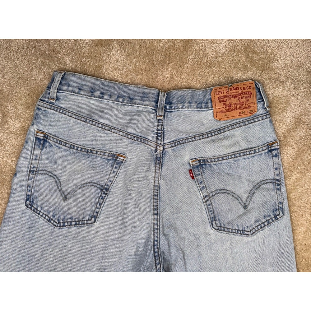 Vintage 550 Levis Men's Jeans Relaxed Fit 34x29 Relaxed 100% Cotton #7